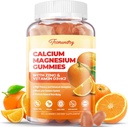 Calcium Magnesium Zink Gummies met Vitamine D3 & K2 - Hoge Absorptie Magnesium Glycinate 400mg - Suikervrij Calcium Supplement - Ondersteuning Zenuw Spier Mood & Immunity - voor Volwassenen Mannen Vrouwen Kinderen