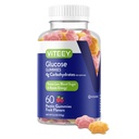 Viteey Glucose Gummies - 4g Koolhydraten - Snelwerkend Alternatief voor Glucose Tablets - Energie en Bloedsuiker Ondersteuning - Veganistisch, Glutenvrij, Gelatinevrij - 60 Tel.