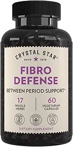 Cristal Star Fibro Defense, 60 Capsules, Black Cohosh, Breast & Uterine Health Entre les périodes, non-OGM