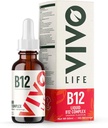 Vivo Life - Vitamine B12 Complex, High Potency Health Supplement, Orange Flavor Liquid Drops, 60ml, 60 Servers