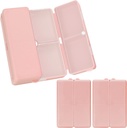 FYY Daily Pill Organizer,2 Stuks 7 Compartments Portable Pill Case Travel,Folding Design Pill Box voor Purse Pocket om vitamines te houden, Cod Leverolie, Complements en Medication-Pink