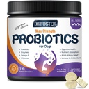 Probiotica voor honden, Freeze-Dried Dog Probiotica en spijsverteringsenzymen, Plus Omega-3 voor Itchy Skin, 3-in-1 Prebiotica voor de spijsvertering van de gezondheid, Hondenvitaminen en Supplementen voor Immune Health, 120 Bites