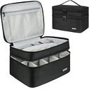 Medische opslagzak, dubbele lagen pil Bottle Organizer Bag Leeg met afsluitbare rits & Aanpasbare divider, Medication Travel draagtas voor pillen, Vitamins,Medische benodigdheden