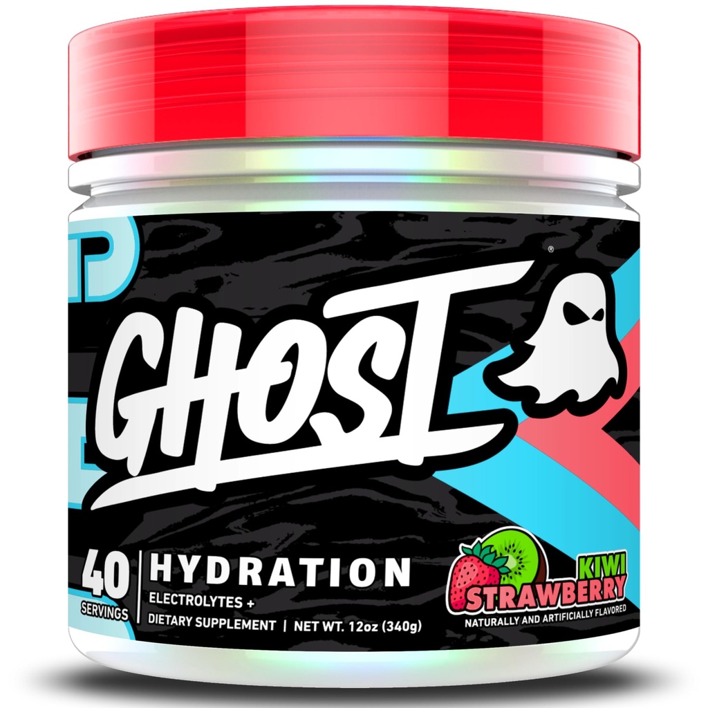 GHOST Hydration Tub, Electrolyte Powder, Kiwi Strawberry - Sugar Free Instant Electrolyte Drink Mix - Caffeine-Free Daily Hydration & Immune Support with Clean Formula - 40 Servings