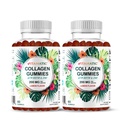 Vitamatic 2 Packs Gehydrolyseerde collagen Gummies met vitamine C, zink en biotine, 200 mg - 60 Gummies (Total 120 Tel)