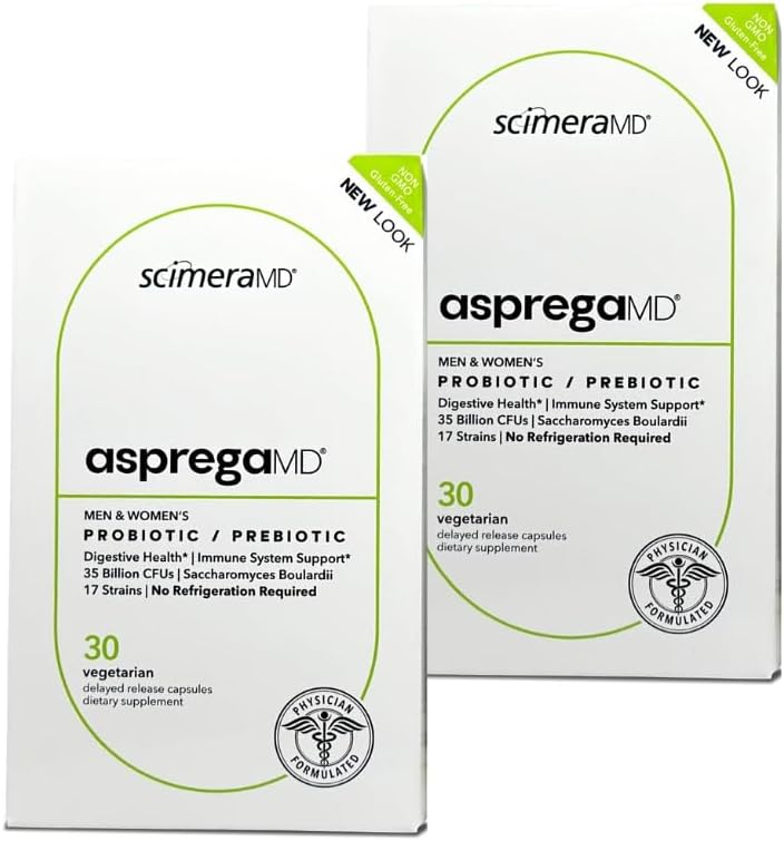 Asprega 30CT - Probiotic + Prebiotic Supplement 