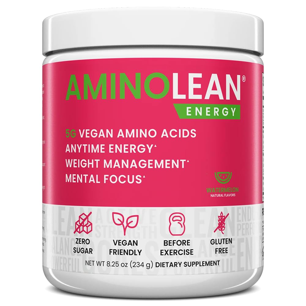 RSP Nutrition AminoLean Pre Workout Powder, Amino Energy & Weight Management with BCAA Amino Acids & Natural Cafeine, Preworkout Boost for Men & Women, 30 Serv