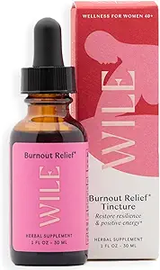 Les gouttes de secours WILE pour les femmes, la teinture d'énergie et le supplément de soutien d'humeur avec Ashwagandha, Rhodiola et Bacopa, la teinture de soutien de stress pour les signes physiques et mentaux de stress, 1fl oz