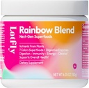 Superfood Rainbow Blend Poeder, 7-kleur Plant & botanische extracten met 44 voedingsstoffen voor Gut Health, Digestie, Immuniteit & Antioxidant Ondersteuning, Digestieve Enzymen & Prebiotica, 6,35 Oz