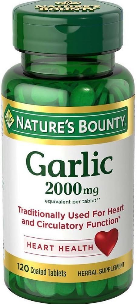 Nature's Bounty, (5 verpakkingen) Knoflook, 2000 mg, 120 gecoate tabletten