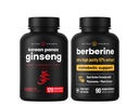 NutraChamps Energie &amp; Metabole Ondersteuning: Ginseng & Berberine Duo