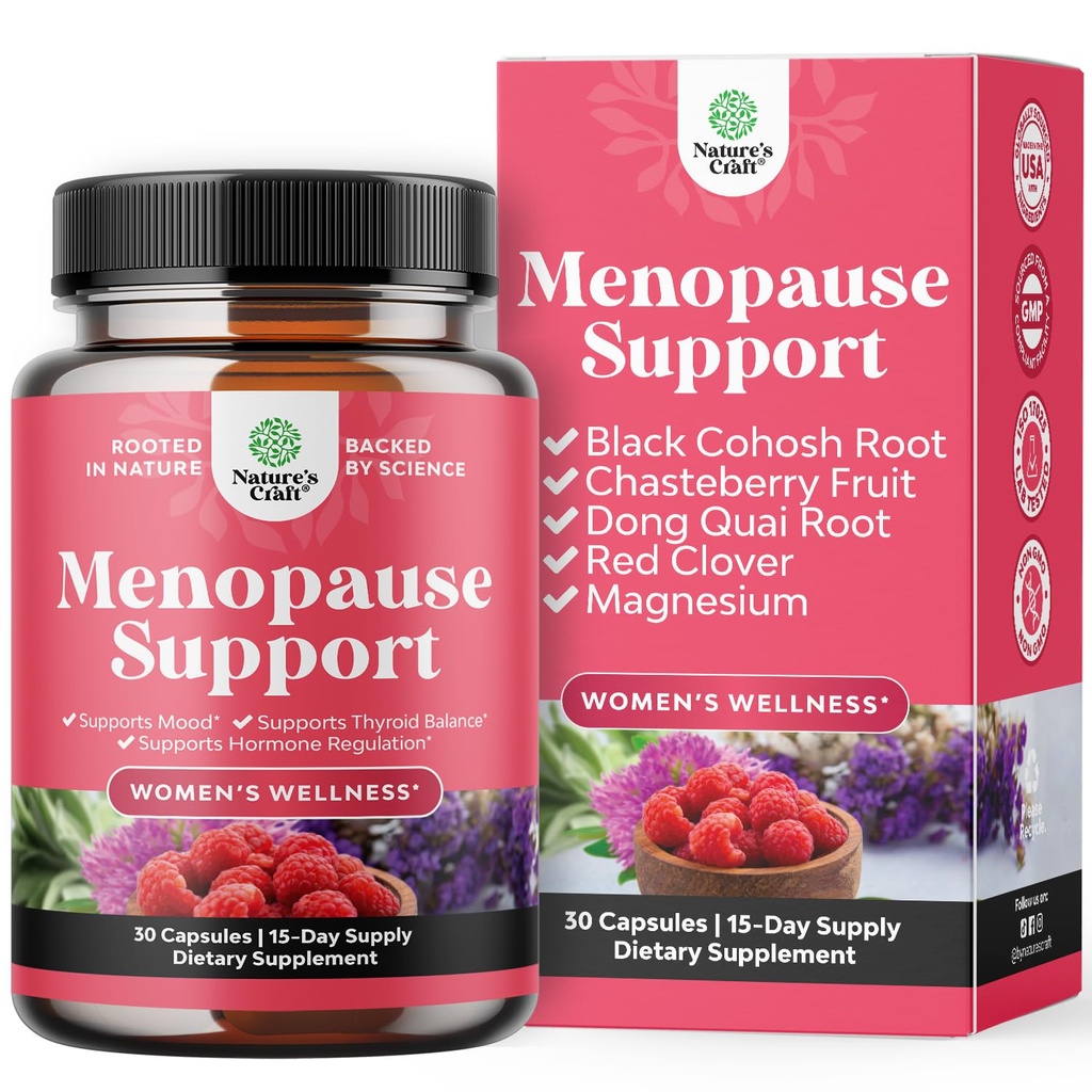 Complete Herbal Menopauze Supplement voor vrouwen - Multi-profit Menopauze Ease Hormone Balance voor vrouwen voor Nacht Sweaters Mood en meer met Dong Quai Vitex Chaste Berry en Black Cohosh - Trial Pack