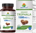 Brieofood Bio Triphala 1500mg, 45 portions, végétarien, sans gluten, 90 comprimés végétariens