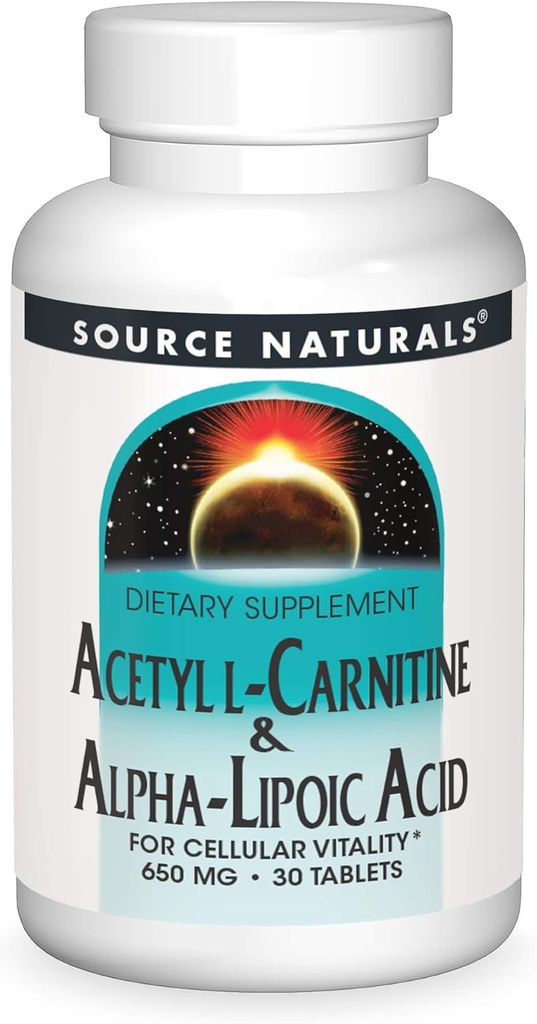 Bron Naturals Acetyl L-Carnitine & Alpha-Lipoïnezuur 650mg - 30 tabletten