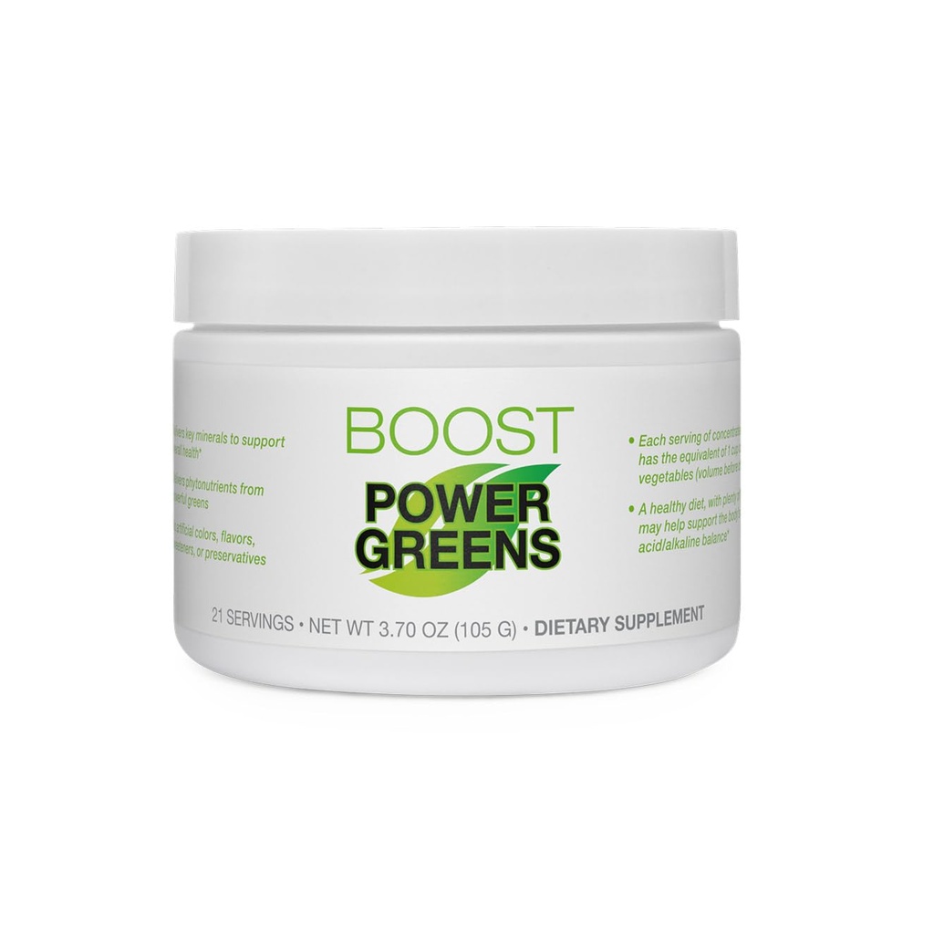 BODi Power Greens Boost - voor vrouwen en mannen - Superfood Supplement met Phytonutriënten uit spinazie, Chlorella, Komkommer, Kale, Selderij & Matcha - Geen kunstmatige kleuren of smaken, 21 Serven