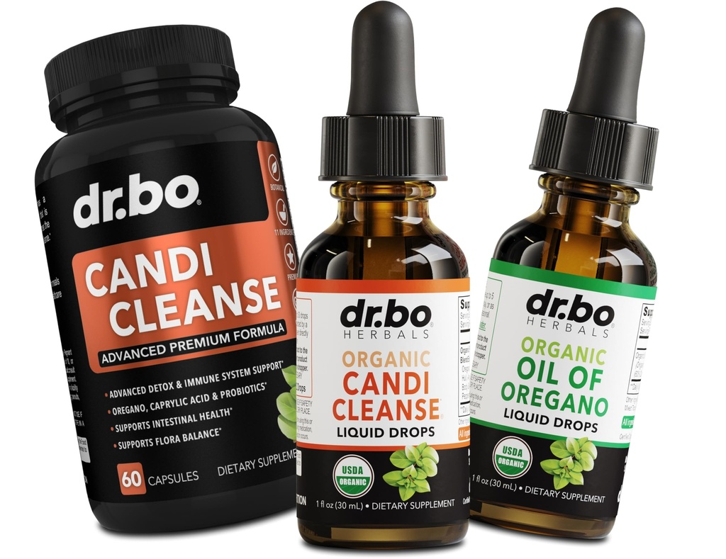 Candi Cleanse & Oregano Oliedruppels - Biologische olie van Oregano druppels Liquid & Black Walnut Wormwood - Extra sterkte Overgroei balans complex, natuurlijke orale Gut Cleanser Detox Health Supplementen Capsules