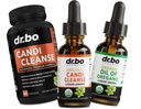 Candi Cleanse & Oregano Oliedruppels - Biologische olie van Oregano druppels Liquid & Black Walnut Wormwood - Extra sterkte Overgroei balans complex, natuurlijke orale Gut Cleanser Detox Health Supplementen Capsules