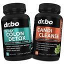 Colon Candi Cleanse Detox Support - Anti surcroissance et 15 jours nettoyant les pilules et probiotiques - Contrôle d'équilibre et laxatif naturel à action rapide pour le soulagement de la constipation - Bowel Movement Gut Health