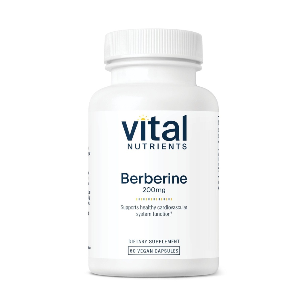Nutriments vitaux La berbérine soutient la fonction saine de l'intestin et les niveaux normaux de triglycérides. Supplément végétalien.