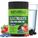 NATURELO Electrolyte Poeder, Hydratatie en Mineraal Drinkmix, Suikervrij & niet-GMO Berry smaak 50 Servers
