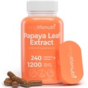 LongLifeNutri Papaya Extract Supplément 1 200mg par portion - 240 Capsules végétariennes, alimentation de 4 mois, de Carica Papaya pour le bien-être quotidien, certifiée GMP, fabriquée aux États-Unis