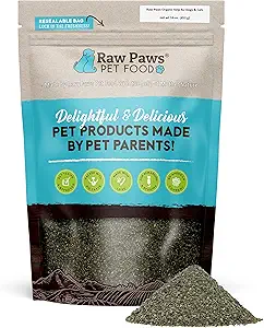 Raw Paws Organic Kelp Powder for Dogs & Cats (16-Ounce) - Supports Thyroid, Digestief & Immune Health - Gedroogde zee Kelp voor honden - Seaweed Powder Supplement