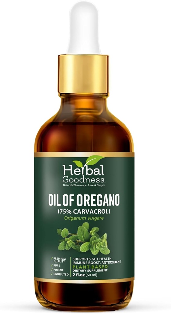 Herbal Goodness Oil of Oregano Drops 2 Fl. oz 