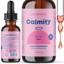 JoySpring Calmify Magnesium Citrate Liquid for Kids - Sugar-Free, Gluten-Free Calming Supplement met kamille - Natuurlijke ondersteuning voor kinderen & tieners (1 fl oz) 30 porties
