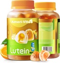 Suikervrije Luteïne 5mg Gummies voor Ogen Gezondheid: met 1mg Zeaxanthine, Luteïne Supplementen Oogvitaminen Gevulde Gummies Luteïne Supplement voor Vision en Blauw Licht Bescherming, Orange smaak, 60 Tellen