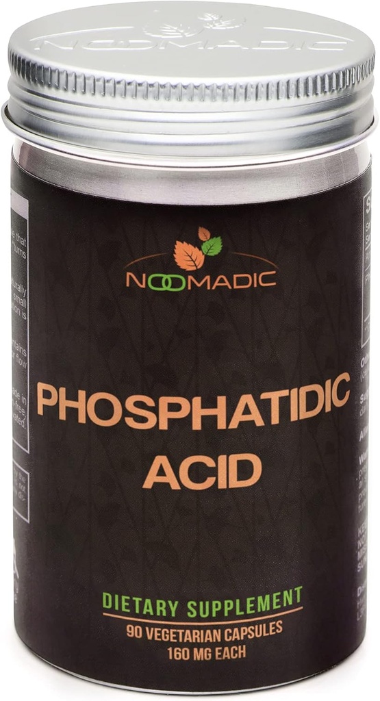 Fosfatidinezuur (PA), 90 capsules 160 mg Elk, gestandaardiseerd tot 50% Fosfatidinezuur