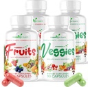 Dagelijkse vruchten en groenten supplement - 360 capsules voor 60 dagen, niet genetisch gemodificeerde en glutenvrije Superfood met natuurlijke vitaminen - Aangedreven door planten, 4-pack