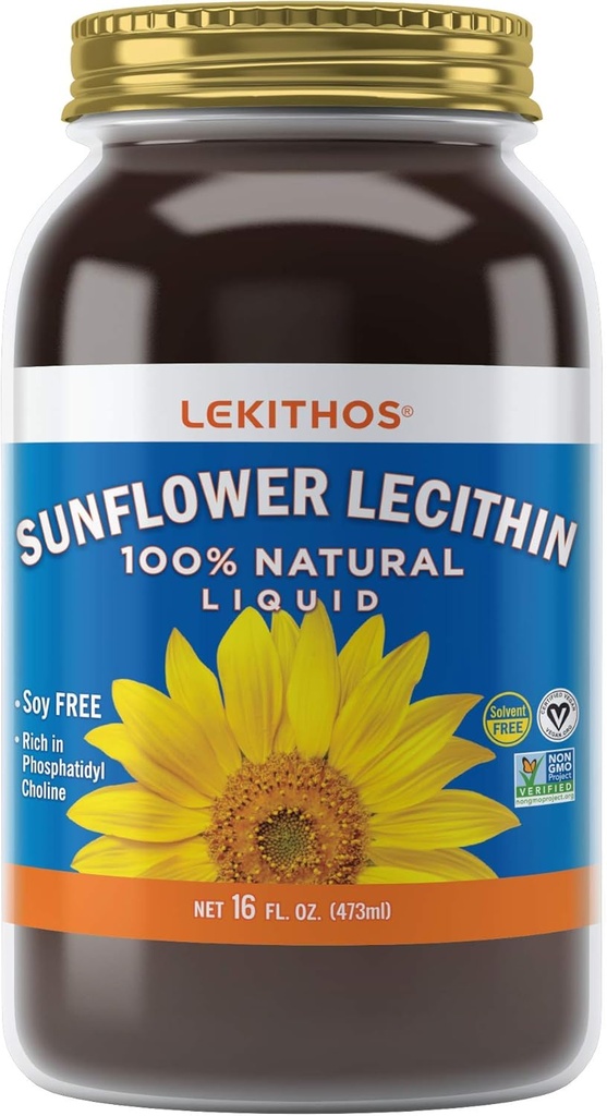All Natural Sunflower Lecithin Non GMO Soy Free Gluten Free (16oz)