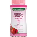 Nature's Bounty Optimale Oplossingen Essentiële Prenatale Gummies, Foliumzuur en Jodium, Omega 3 en DHA, 50 Telling, 25 TotaalDiensten