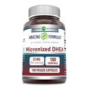 Verbazingwekkende Formules Micronized DHEA 25mg 180 Veggie Capsules Supplement 