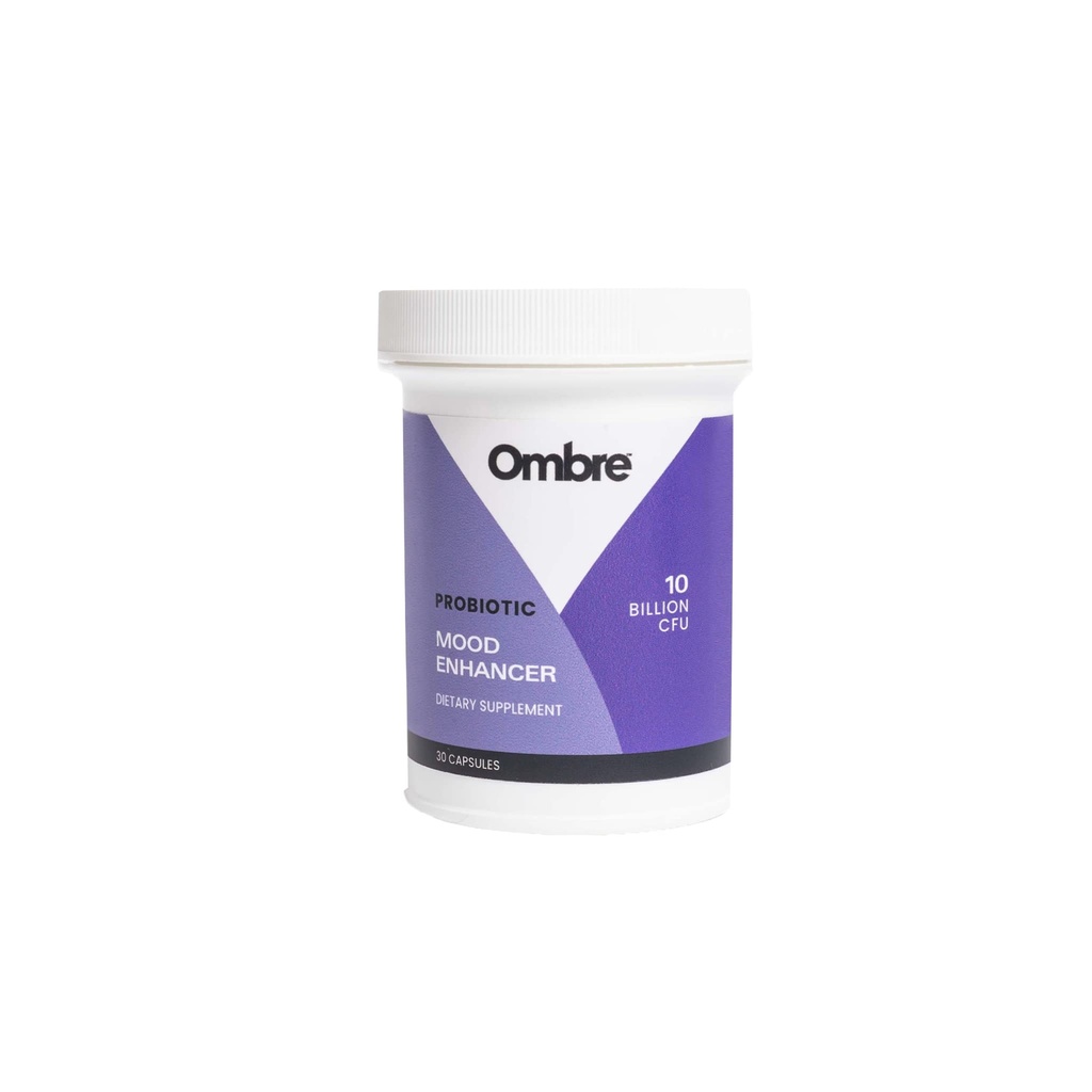 Ombre Mood Enhancer Probiotic Capsules, Promotes Memory, Healthy Sleep Patterns, and Gut Health, 30-Day Supply
