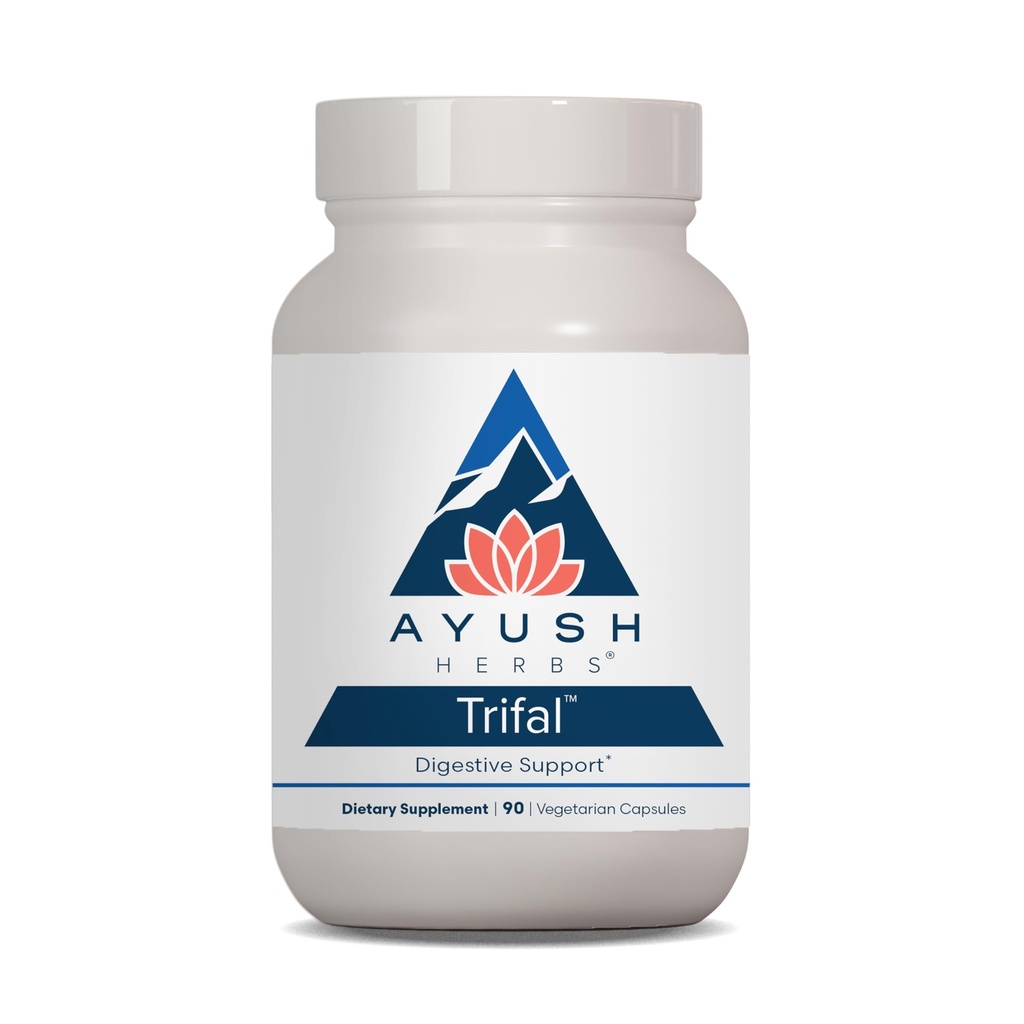Ayush Kruiden Trifal Digestieve Ondersteuning met Amla - Triphala Supplement voor vrouwen en mannen, bevordert evenwichtige spijsvertering, antioxidant rijk, gemaakt met organische ingrediënten - 90 Vegetarische Capsules (1 telling)