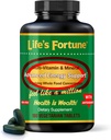 Leven's Fortune Multivitamine & Mineral Supplement, Dagelijkse Natuurlijke Energie Bron voor mannen & vrouwen, met Superfood Greens, Aminozuren, Enzymen, Hoge Potency Vitamine A,C,D,E,B12, 180 Tab