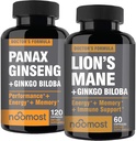 Nomost Korean Red Panax met Lions Mane supplementen met Ginkgo biloba voor gezond welzijn en Lifestyle.