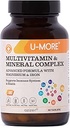 U-MORE Multivitamine et complexe minéral, végétalien, sans sucre, sans gluten, calcium, magnésium, vitamine A, B1, B2, B5, B6, B12, D3, K, C, fer, zinc, soutient le système immunitaire et la santé globale - 60 comprimés