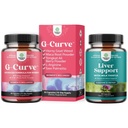 Bundel van G Curve Geile Geit onkruid voor vrouwen - Enhanced Energy Mood Performance en Herbal Lever Ondersteuning Melkdistel Supplement met Dandelion Root, Choline, Beetwortel & Artichoke Extract