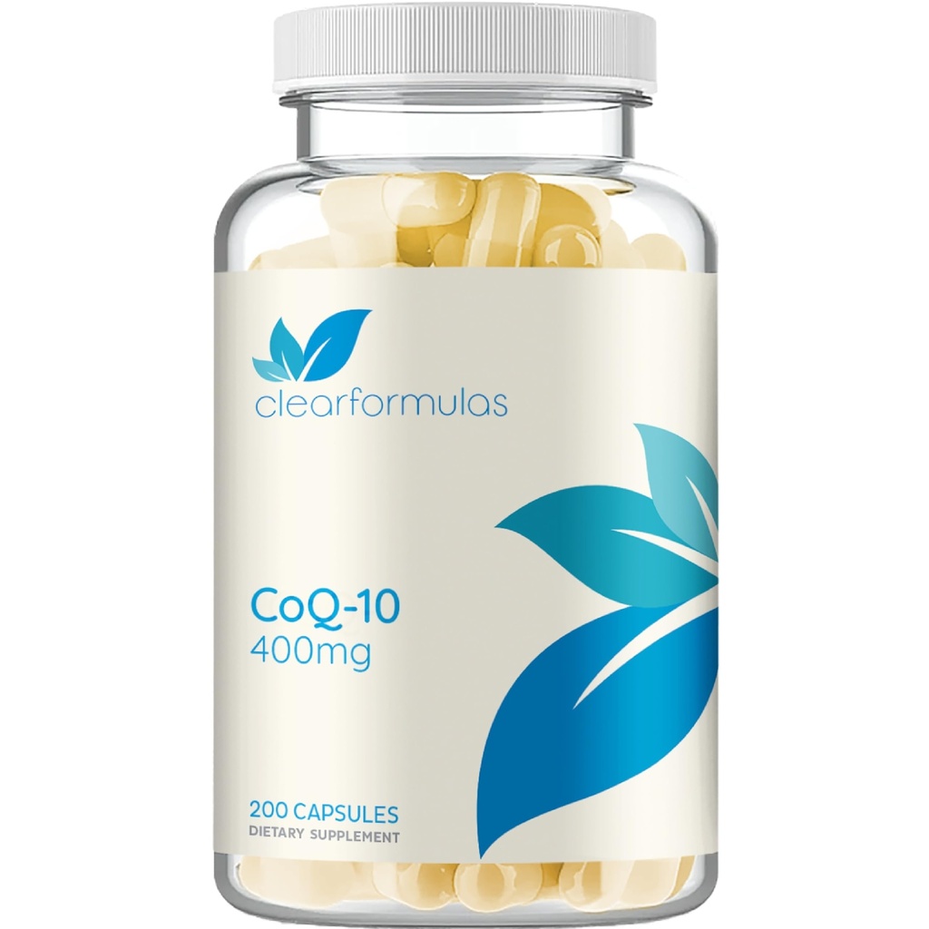 Quick Absorptie CoQ10 400mg Capsules - Co-enzym Q10 400mg Krachtige Antioxidant voor Hartenergie en Veroudering Ondersteuning - Hoge Stabiliteit CoQ10 Ubichinon Capsules - Gemaakt in een cGMP US Lab (200 Servings)