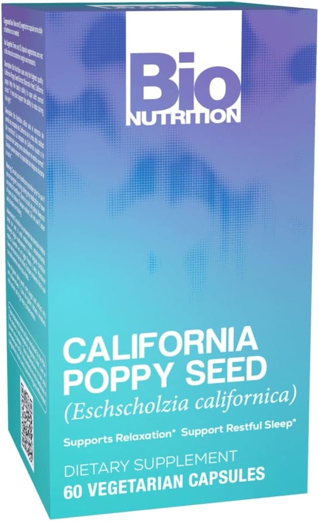 Bio Nutrition California Poppy Herbal Supplement 60 Vegetarische Capsules 