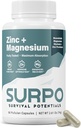 B6 Suppléments de zinc et de magnésium pour les hommes et les femmes, Suppléments de récupération musculaire post-entraînement pour les crampes de jambes, l'immuno-sommeil et le soutien du sommeil, Glycinat de magnésium chélaté avec Zinc Plus vitamine B6, 90 capsules