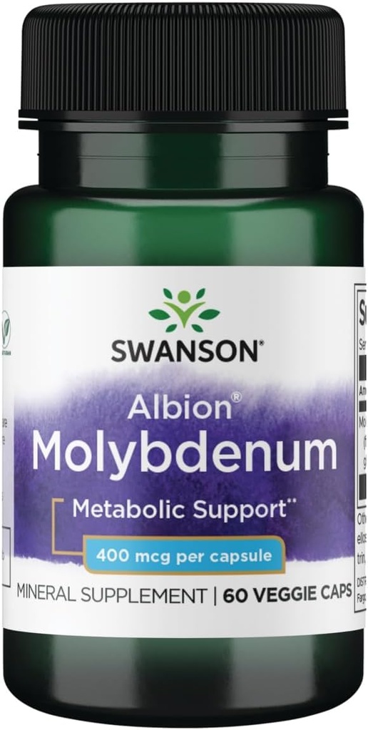Swanson Albion Molybdène chélaté 400 mcg 60 gélules