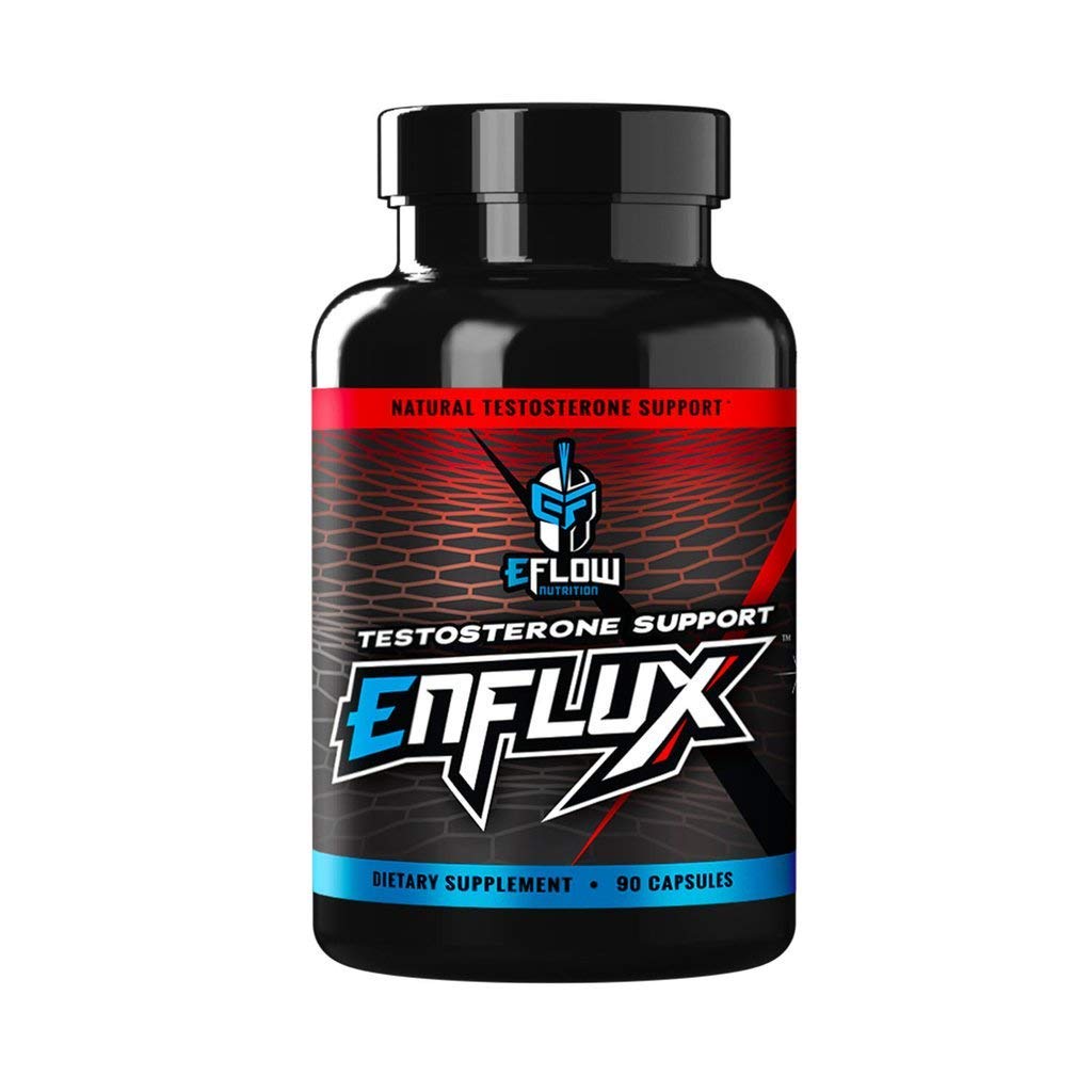 EFlow Nutrition Enflux Natural T Support met KSM-66 Ashwagandha - Supplement ter ondersteuning van Lean Body Mass voor mannen en vrouwen - Fenegriek, DIM, Longjack & AstraGin - 90 capsules (30 dagen levering)