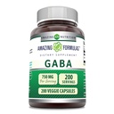 Verbazingwekkende Formules GABA 750mg Per Serving Veggie Capsules Supplement 