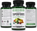 Siberian Green 28 Organic Superfoods Supplement 60 Tablets - 14 Essential Greens, 14 Nutritious Fruits & Veggies from Traditional Formula for Energy, Wellness, Health