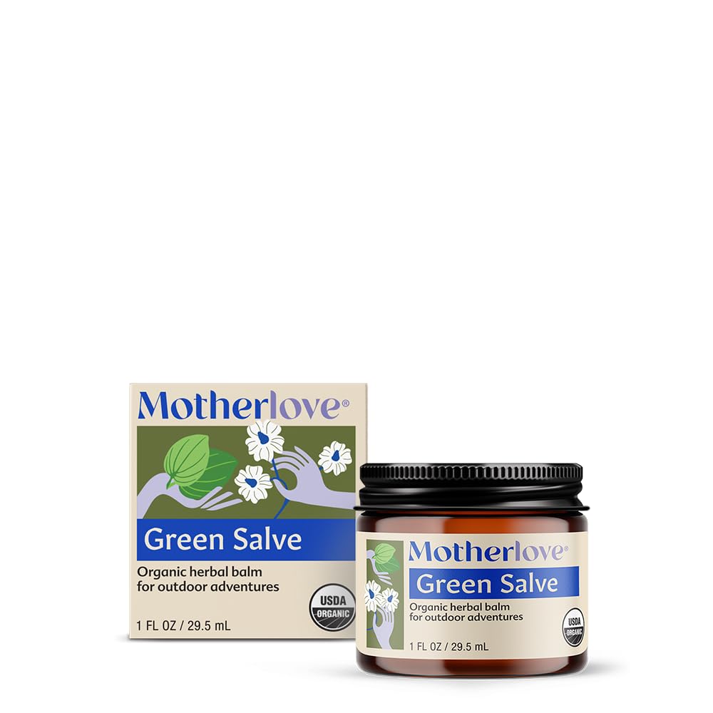 Moederliefde Green Salve (1 oz) Familievriendelijk Buitenavontuur Zalf op de huid van Soothe - USDA Organic