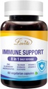 Lovita Immune Support 8 in 1, Vlierbes met zink en vitamine C, vitamine D, Selenium & Echinacea, Andrographis, Siberische Ginseng - Immune Booster Supplement, 60 Vegetarische Capsules