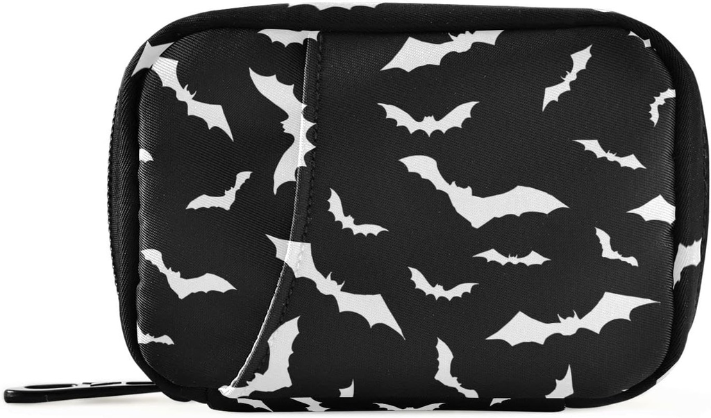 Pill Box Halloween Vleermuizen 7 dagen pil geval Travel Pill Organizer Bag met rits draagbare Wekelijkse Vitamine Medicine supplement houder Pouch Bag